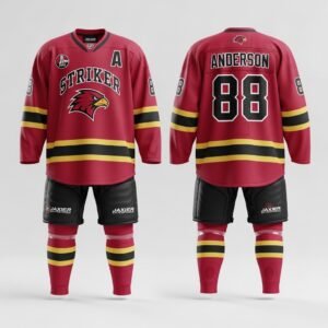 Pro-Series Ice Hockey Uniform – Striker Crimson Edition