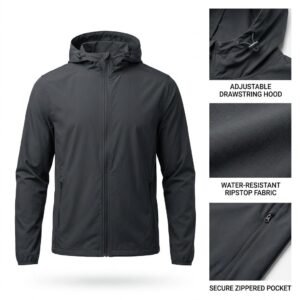 Custom Lightweight Windbreaker Jackets – Weather-Resistant Techwear